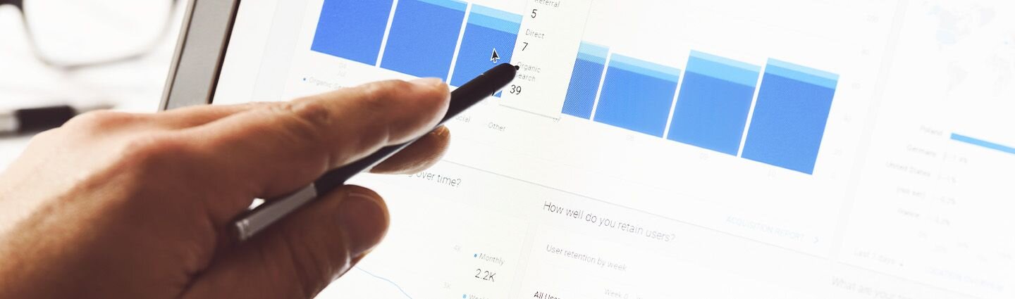 SEO analytics on monitor